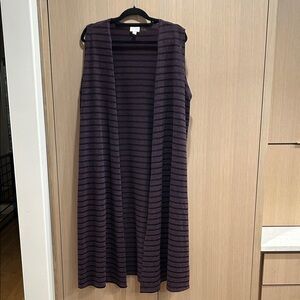 NWT LuLaRoe Purple and Black Striped Cardigan